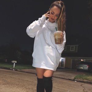 Men’s M White Hoodie - Ariana Grande